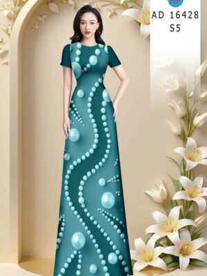 Vai Ao Dai Hoa In 3D Sang Trong AD 16428