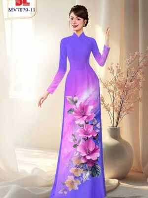 Vai Ao Dai Hoa In 3D Sang Trong AD MV7070