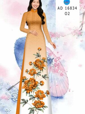 Vai Ao Dai Hoa In 3D Thu Hut AD 16834