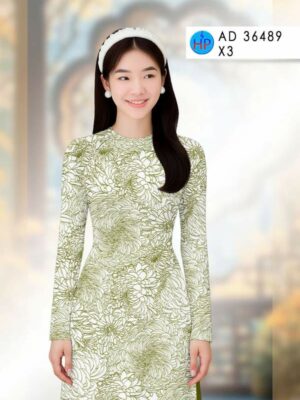Vai Ao Dai Hoa In 3D Thu Hut AD 36489