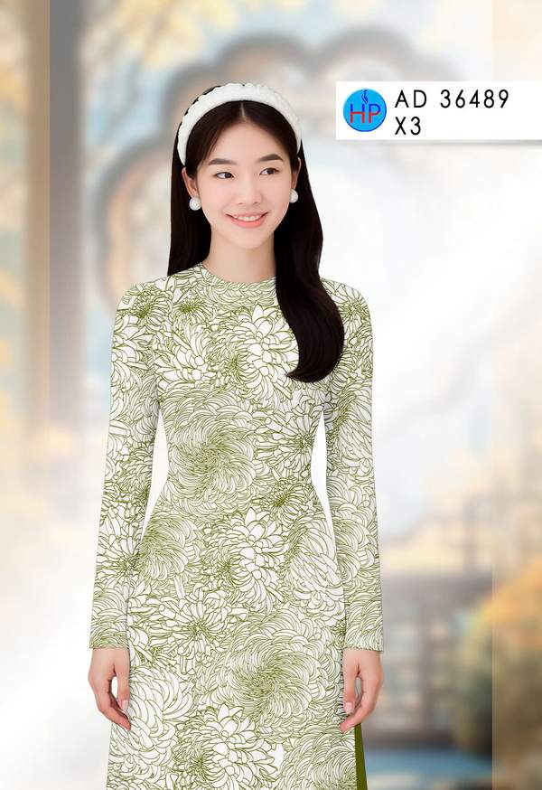 Vải Áo Dài Hoa In 3D Thu Hút AD 36489 1 Vai Ao Dai Hoa In 3D Thu Hut AD 36489