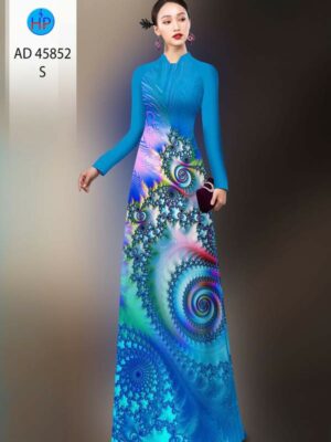 Vai Ao Dai Hoa In 3D Thu Hut AD 45852