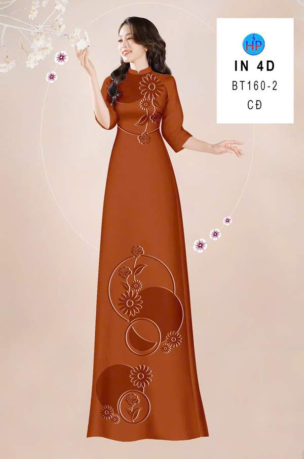 Vải Áo Dài Hoa In Chìm 4D Độc Đáo AD BT160-2 1 Vai Ao Dai Hoa In Chim 4D Doc Dao AD