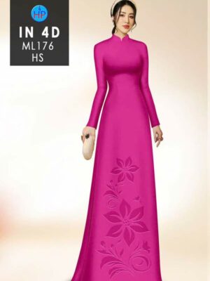 Vai Ao Dai Hoa In Chim 4D Thu Hut AD