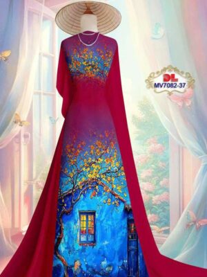 Home 119 Vai Ao Dai Hoa Mai Tet Doc Dao AD MV7082