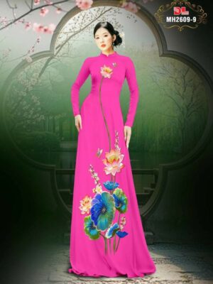 Vai Ao Dai Hoa Sen Thu Hut AD MH2609