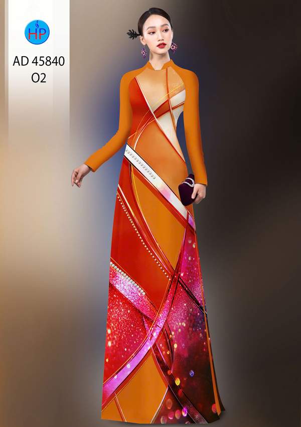 Vải Áo Dài Hoa Văn Độc Đáo AD 45840 1 Vai Ao Dai Hoa Van Doc Dao AD 45840