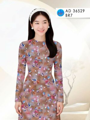 Vai Ao Dai In Hinh La Vua Ra AD 36529