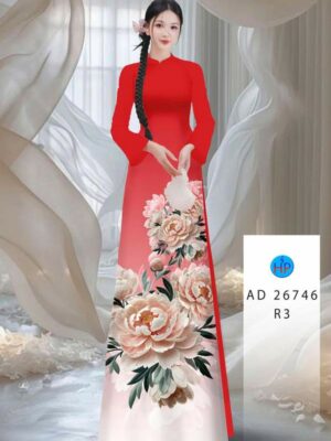 Vai Ao Dai Hoa In 3D Doc Dao AD 26746