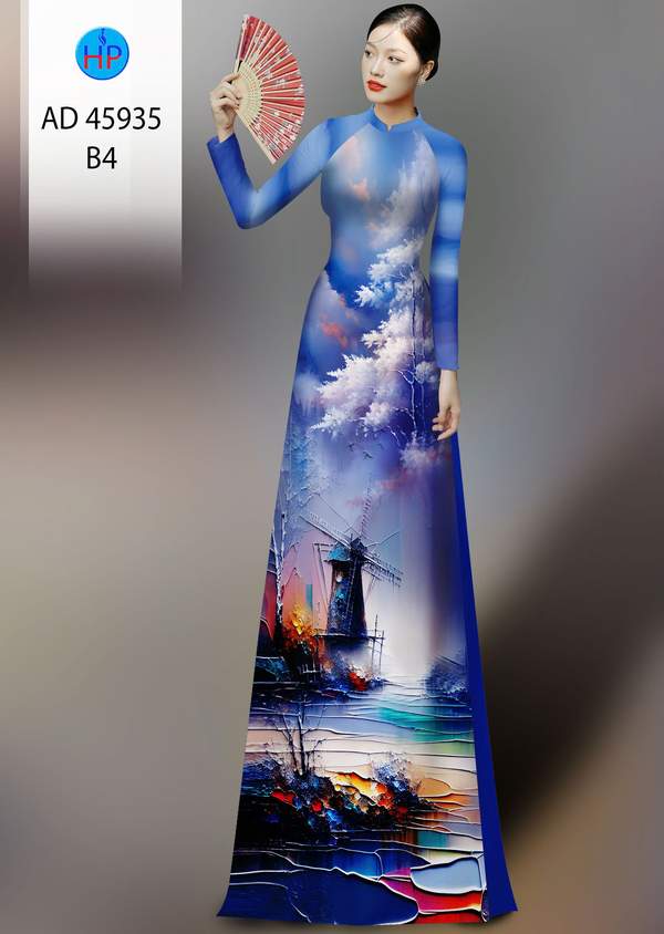 Vải Áo Dài Hoa In 3D Kiểu Mới AD 45935 1 Vai Ao Dai Hoa In 3D Kieu Moi AD 45935