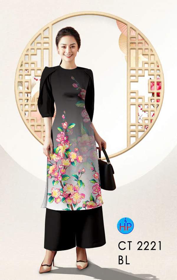 Vải Áo Dài Hoa In 3D Kiểu Mới AD CT2221 1 Vai Ao Dai Hoa In 3D Kieu Moi AD CT2221