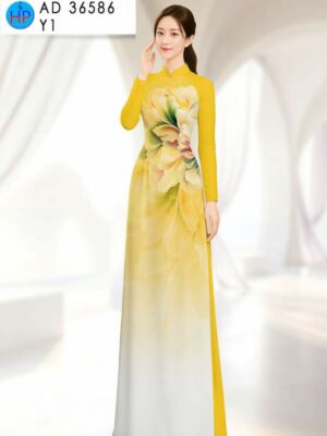 Vai Ao Dai Hoa In 3D Sang Trong AD 36586