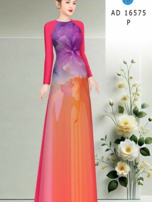 Vải Áo Dài Hoa In 3D Kiểu Mới AD 16575 27 vai ao dai doc la aukk