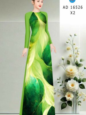 1773711907 989 Vai Ao Dai Hoa In 3D Sang Trong AD 16526