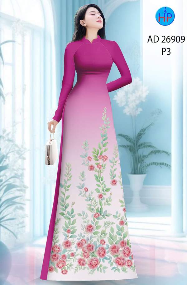 Vải Áo Dài Hoa Hồng Độc Đáo AD 26909 13 1774921619 208 Vai Ao Dai Hoa Hong Doc Dao AD 26909