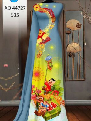 Vai Ao Dai Don Tet Kieu Moi AD 44727