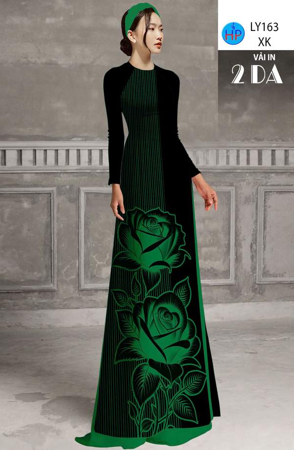 Vải Áo Dài Hoa Hồng Thiết Kế 2026 AD LY163 1 Vai Ao Dai Hoa Hong Thiet Ke 2026 AD LY163