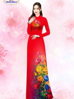 Vai Ao Dai Hoa Hong Thu Hut AD MH2702