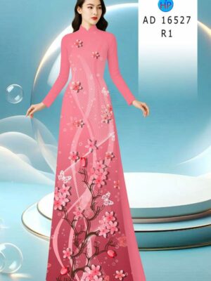 Vai Ao Dai Hoa In 3D Kieu Moi AD 16527