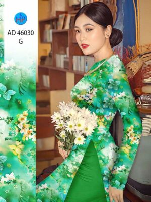 Vai Ao Dai Hoa In 3D Kieu Moi AD 46030