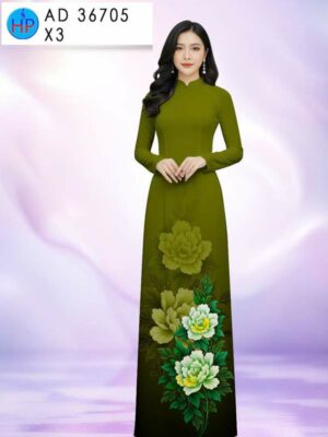 Vai Ao Dai Hoa In 3D Sang Trong AD 36705