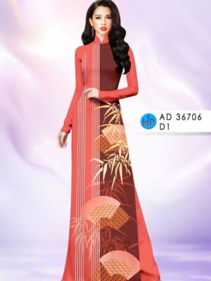 Vai Ao Dai Hoa In 3D Sang Trong AD 36706