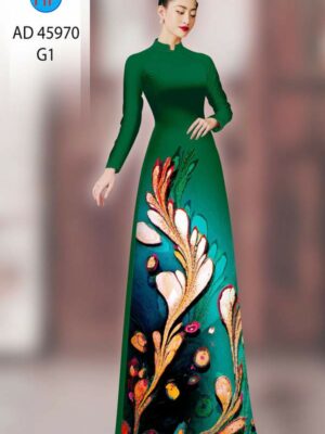 Vai Ao Dai Hoa In 3D Sang Trong AD 45970