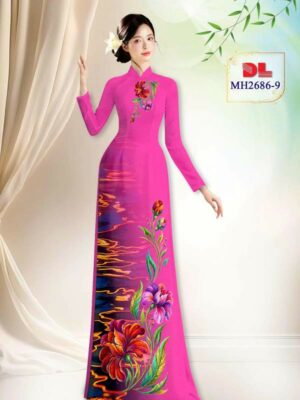 Vai Ao Dai Hoa In 3D Sang Trong AD MH2686