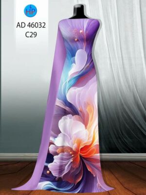 Vai Ao Dai Hoa In 3D Vua Ra AD 46032