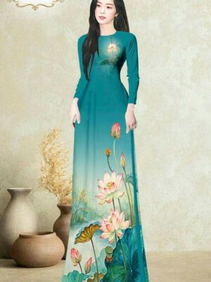 Vai Ao Dai Hoa Sen Thu Hut AD MH2665