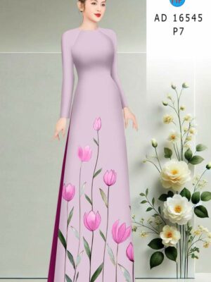 Vai Ao Dai Hoa Tulip Thiet Ke 2026 AD 16545
