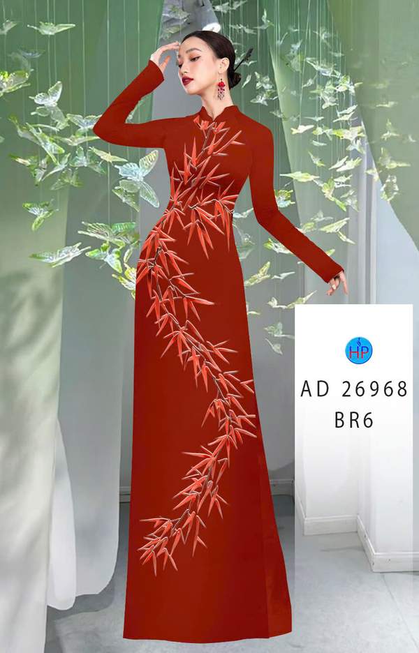 Vải Áo Dài Hoa In 3D Độc Đáo AD 26968 1 Vai Ao Dai Hoa In 3D Doc Dao AD 26968