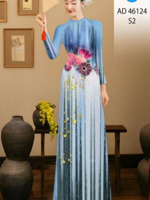 Vai Ao Dai Hoa In 3D Doc Dao AD 46124