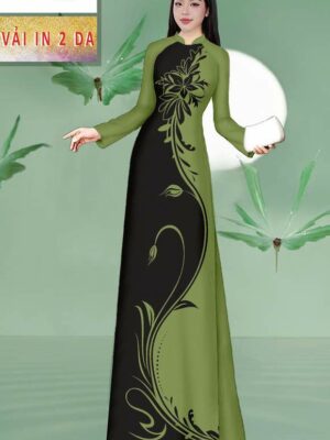 Vai Ao Dai Hoa In 3D Doc Dao AD MT182