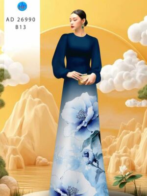 Vai Ao Dai Hoa In 3D Kieu Moi AD 26990