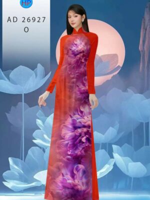 Vai Ao Dai Hoa In 3D Sang Trong AD 26927