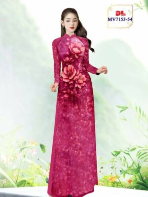 Vai Ao Dai Hoa In 3D Sang Trong AD MV7153