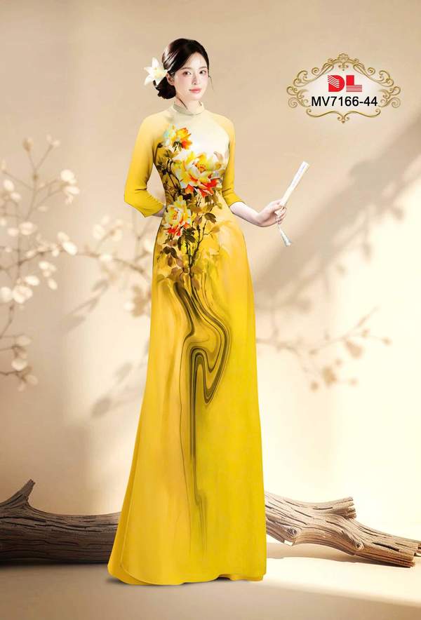 Vải Áo Dài Hoa In 3D Thu Hút AD MV7166 1 Vai Ao Dai Hoa In 3D Thu Hut AD MV7166