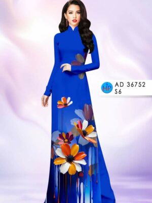 Vai Ao Dai Hoa In 3D Vua Ra AD 36752