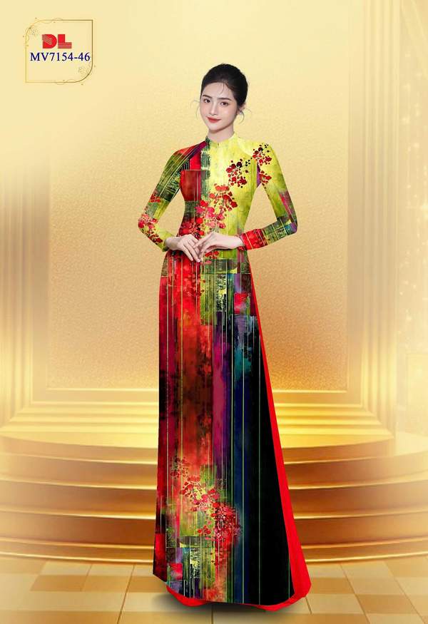 Vải Áo Dài Hoa In 3D Vừa Ra AD MV7154 1 Vai Ao Dai Hoa In 3D Vua Ra AD MV7154