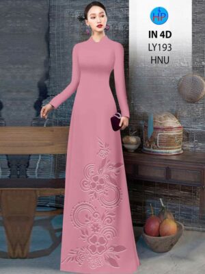 Vai Ao Dai Hoa In Chim 4D Doc Dao AD