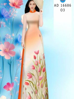 Vai Ao Dai Hoa Ly Sang Trong AD 16686