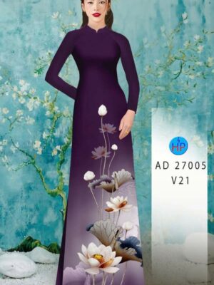 Vai Ao Dai Hoa Sen Kieu Moi AD 27005