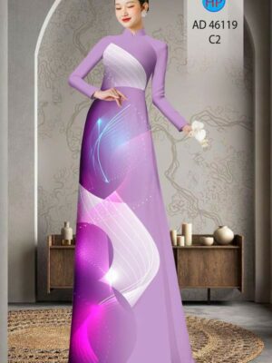 Vai Ao Dai Hoa Van Doc Dao AD 46119