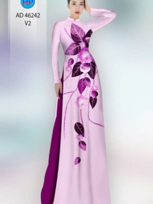 Vai Ao Dai Hoa Hong Sang Trong AD 46242