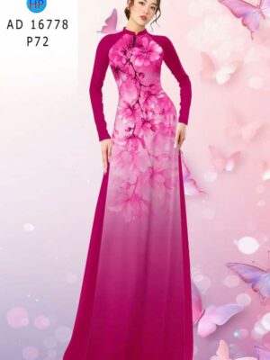 Vai Ao Dai Hoa In 3D Doc Dao AD 16778