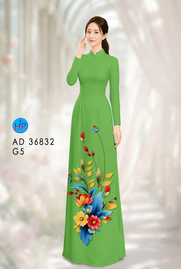 Vải Áo Dài Hoa In 3D Độc Đáo AD 36832 1 Vai Ao Dai Hoa In 3D Doc Dao AD 36832