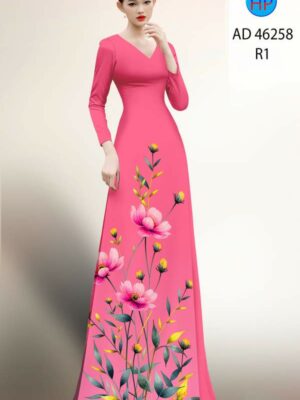 Vai Ao Dai Hoa In 3D Moi Ra AD 46258