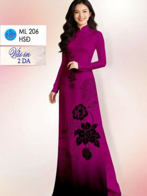 Vai Ao Dai Hoa In 4D Moi Ra AD ML206