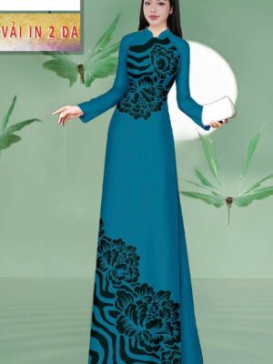 Vai Ao Dai Hoa In 4D Thiet Ke 2026 AD